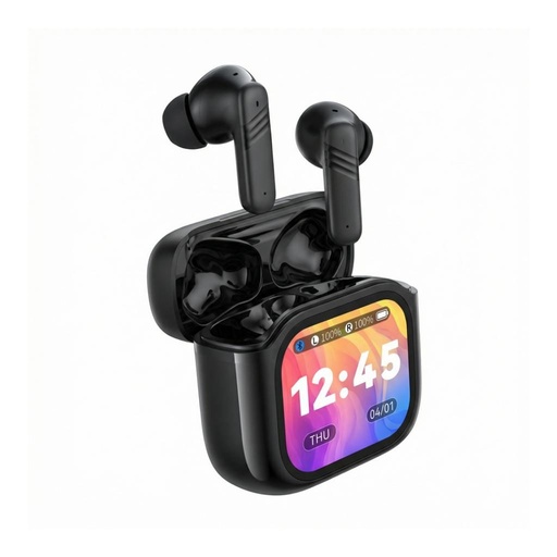 XO X50 ANC+ENC Dual Mic chytrý LCD s displejem TWS sluchátka (Černá)