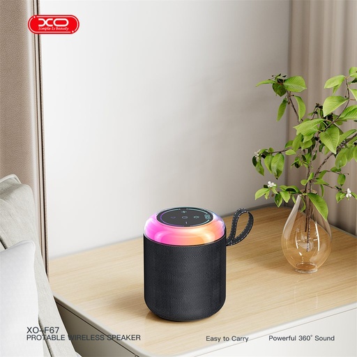 XO F67 LED Dazzle přenosný Bluetooth reproduktor (Černá)