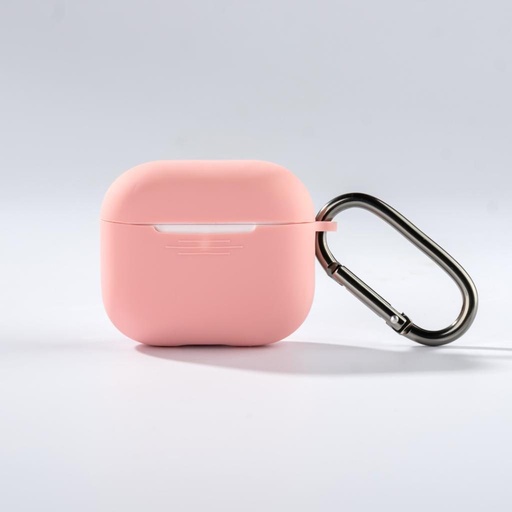 XO K16 silikonový ochranné pouzdro s háčkem AirPods 4-hez (Růžová)