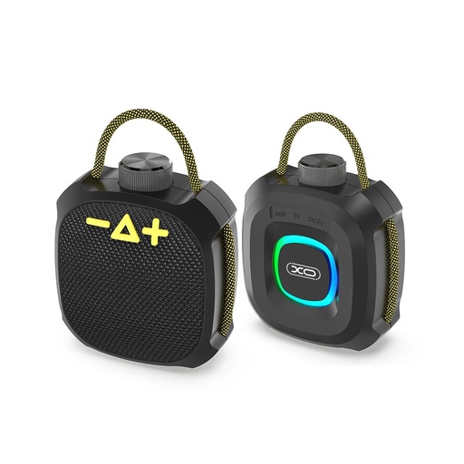 XO F77 přenosný vodotěsný RGB bezdrátový reproduktor (Černá)