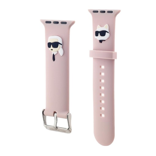 Karl Lagerfeld Karl and Choupette Head NFT Strap for Apple Watch 38/40/41 (Růžová)