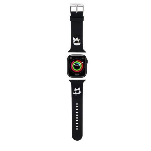 Karl Lagerfeld Karl and Choupette Head NFT Strap for Apple Watch 38/40/41 (Černá)