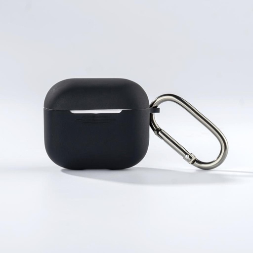 XO K16 silikonový ochranné pouzdro s háčkem AirPods 4-hez (Černá)
