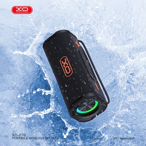 XO F76 přenosný dinamikus RGB bezdrátový reproduktor (Černá)