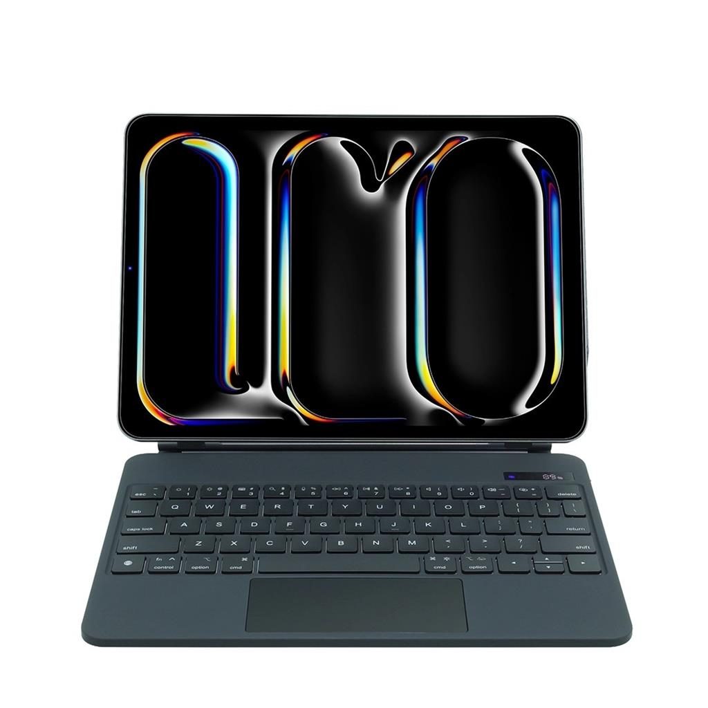 XO KB-09 okos billentyűzet digitális kijelzővel iPad 10.9/11" (Fekete) - 64 gombos