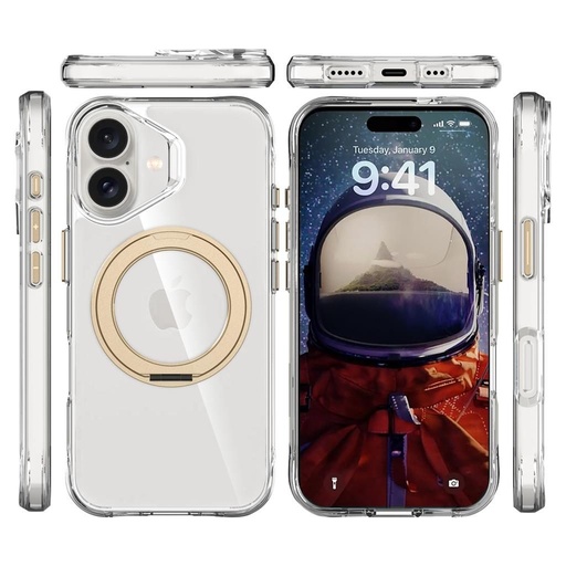 Apple iPhone 17 TOKO Pure MagSafe 360 ring zadní kryt (Zlatá)