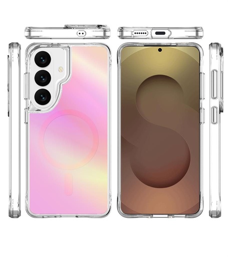 Samsung Galaxy S26 Plus TOKO Pure rainbow MagSafe zadní kryt (Růžová)