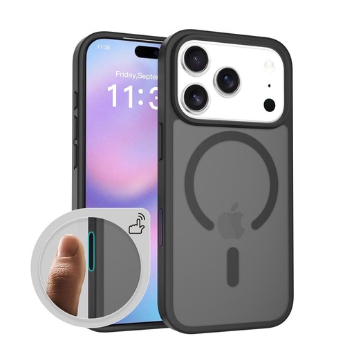 Apple iPhone 17 Pro Max Roar Haptic Button Matte MagSafe zadní kryt (Černá)