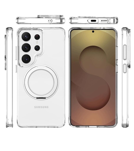 Samsung Galaxy S26 Ultra TOKO Pure MagSafe 360 ring zadní kryt (Stříbrná)