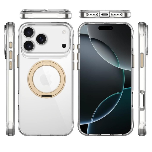 Apple iPhone 17 Pro TOKO Pure MagSafe 360 ring zadní kryt (Zlatá)