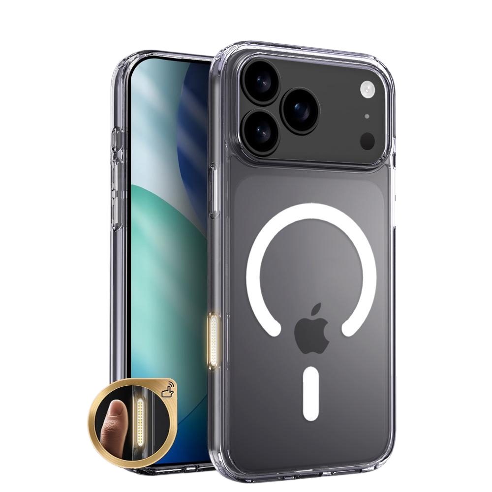 Apple iPhone 17 Pro Max Roar Haptic Button MagSafe hátlap tok (Átlátszó)