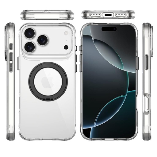 Apple iPhone 17 Pro TOKO Pure MagSafe 360 ring zadní kryt (Černá)