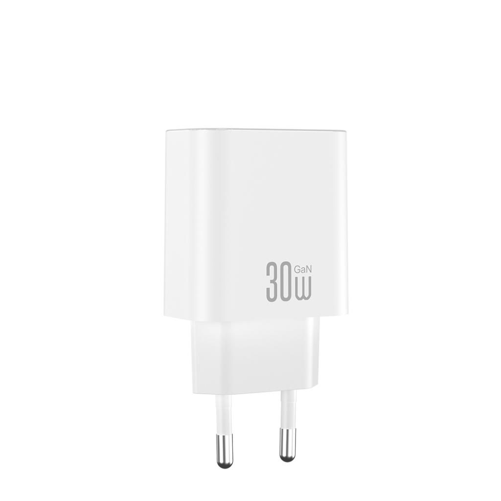 XO CE41(EU) hálózati gyorstöltő + Type-C kábel (Fehér) - 30W, 1xUSB-C, NB299 szett