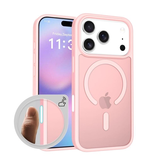 Apple iPhone 17 Pro Roar Haptic Button Matte MagSafe zadní kryt (Růžová)