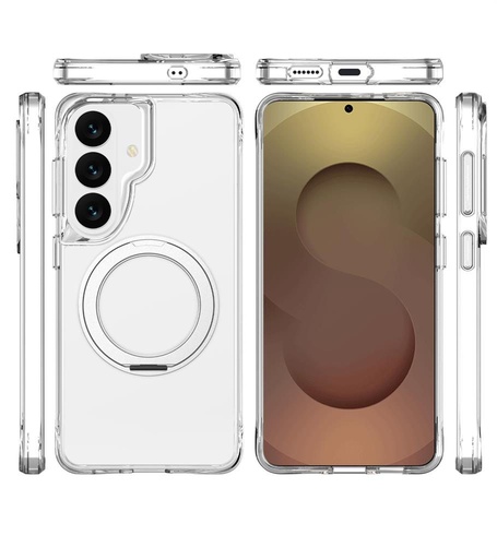 Samsung Galaxy S26 TOKO Pure MagSafe 360 ring zadní kryt (Stříbrná)