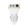 Borofone BZ11 autní nabíječka (2xUSB port), LED indikátor stavu,5V 2,1A, bílá
