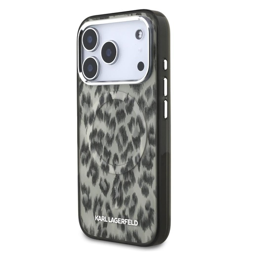 Karl Lagerfeld IML Leopard MagSafe pouzdro iPhone 17 Pro (Hnědá) - KLHMP17LHDLEOICW