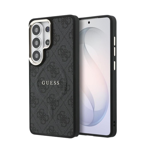 Guess PU Leather 4G Zlatá Frame Magnetic pouzdro Samsung Galaxy S26 Ultra (Černá) - GUHMS26LP4MSEGCK