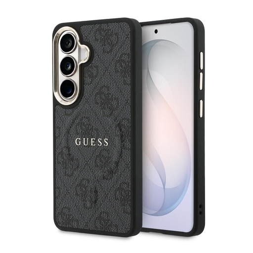 Guess PU Leather 4G Zlatá Frame Magnetic pouzdro Samsung Galaxy S26+ (Černá) - GUHMS26MP4MSEGCK