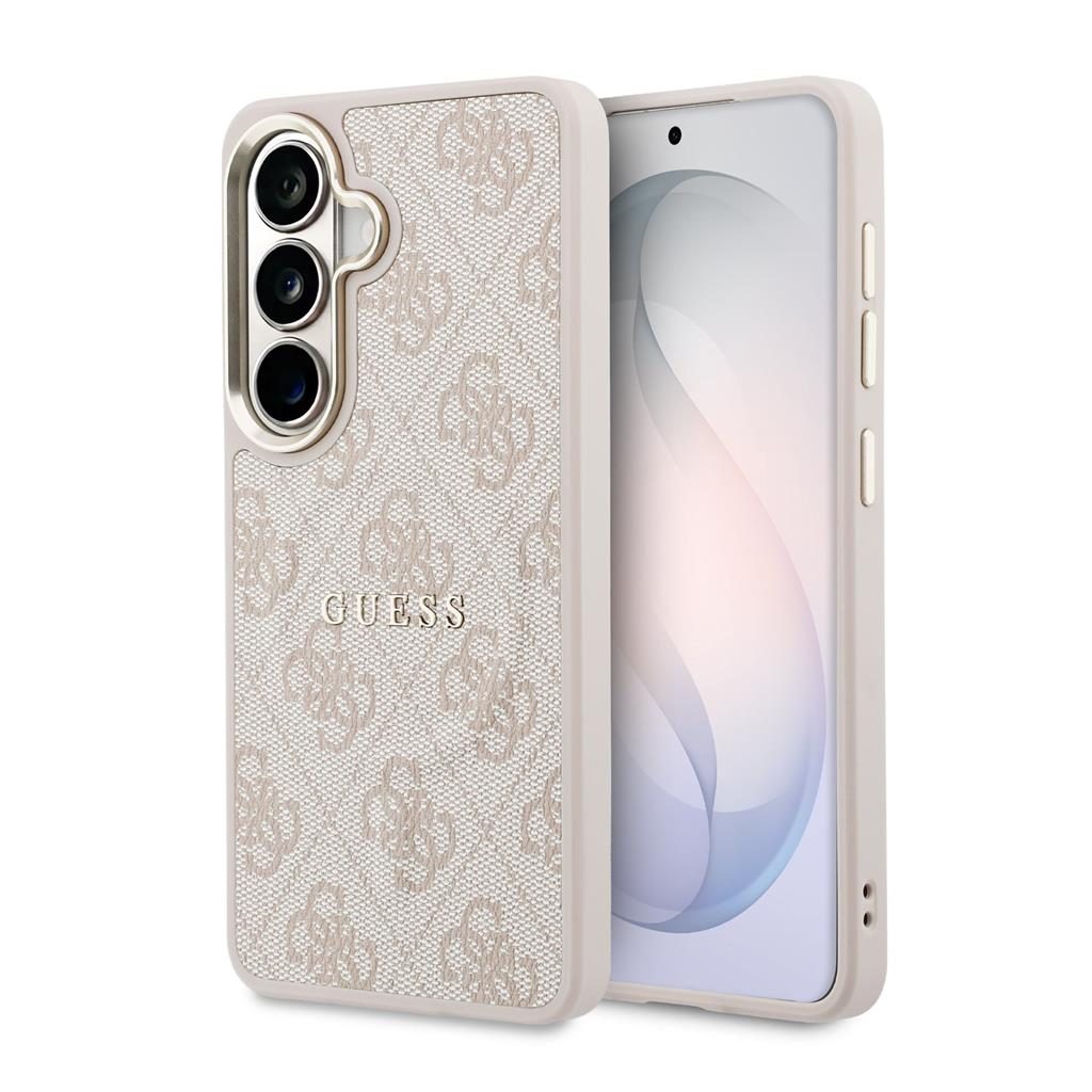 Guess PU Leather 4G Gold Frame Magnetic tok Samsung Galaxy S26+ (Rózsaszín) - GUHMS26MP4MSEGCP