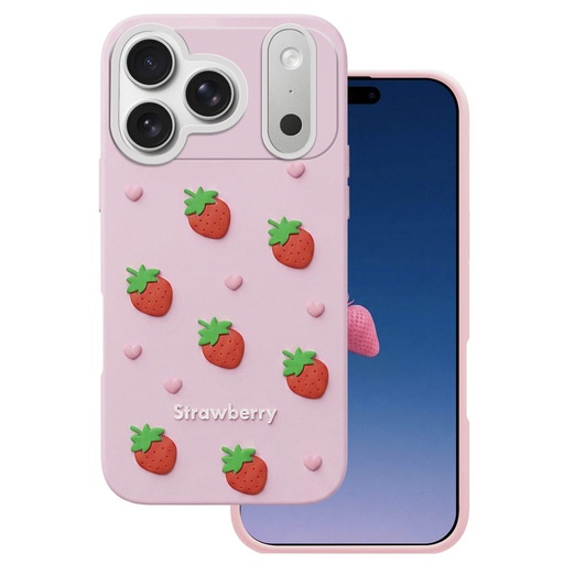 Apple iPhone 17 Pro Max Strawberry zadní kryt (Růžová)