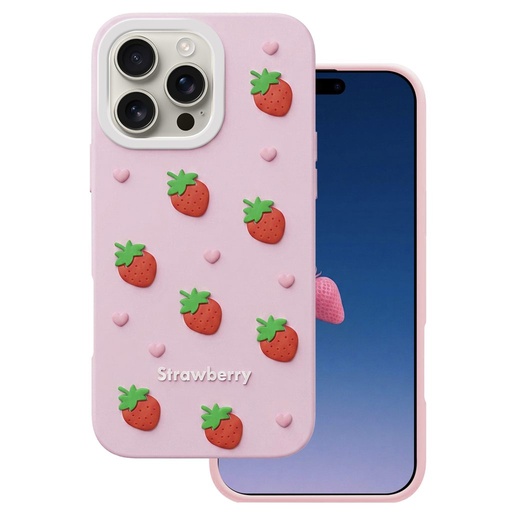 Apple iPhone 16 Pro Max Strawberry zadní kryt (Růžová)