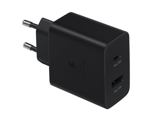 Samsung dvojitý portos USB-C / USB-A síťový nabíječka 35W (Černá) – ECO balení