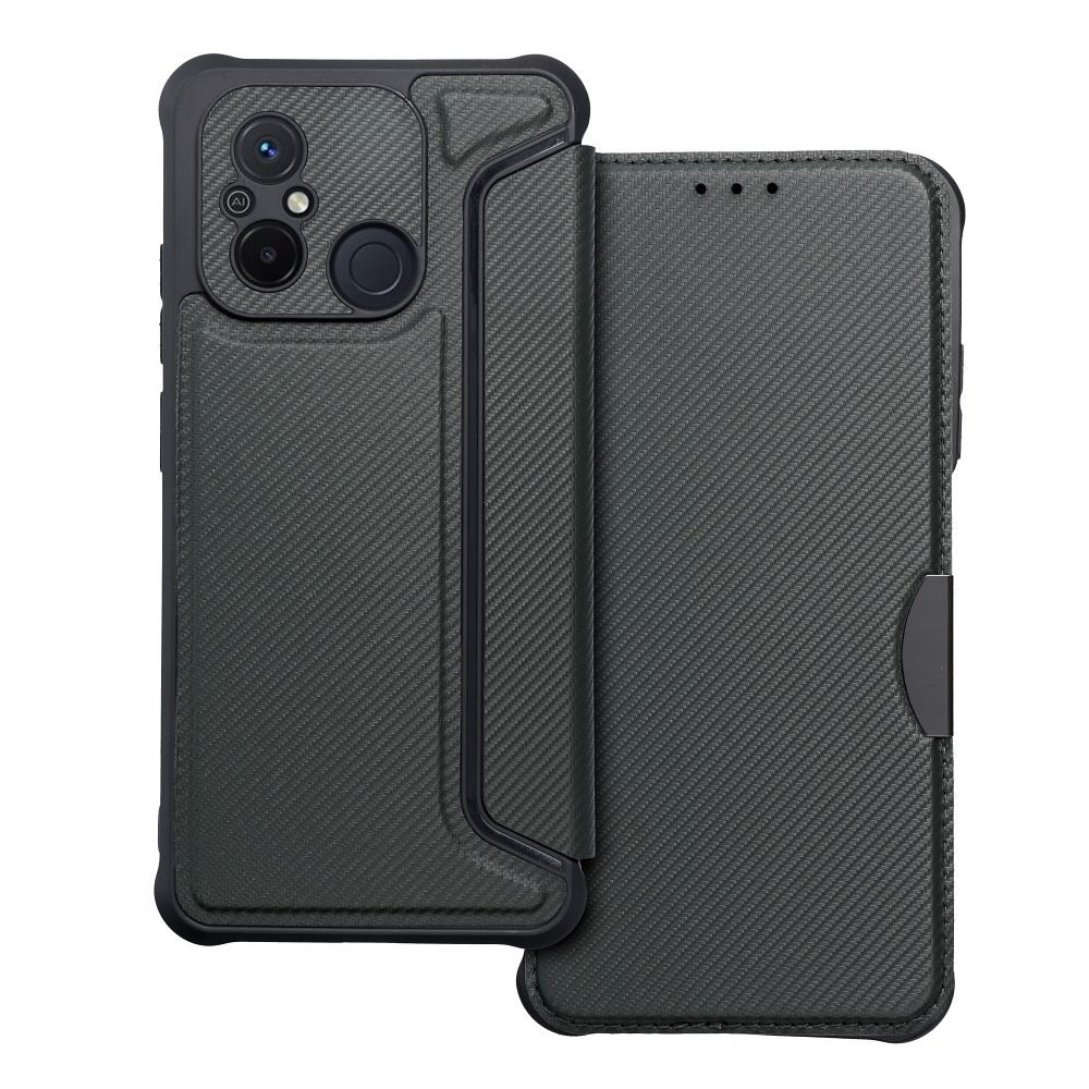 [370285] Xiaomi Redmi 12C Razor magnetic shockproof book case (Green)