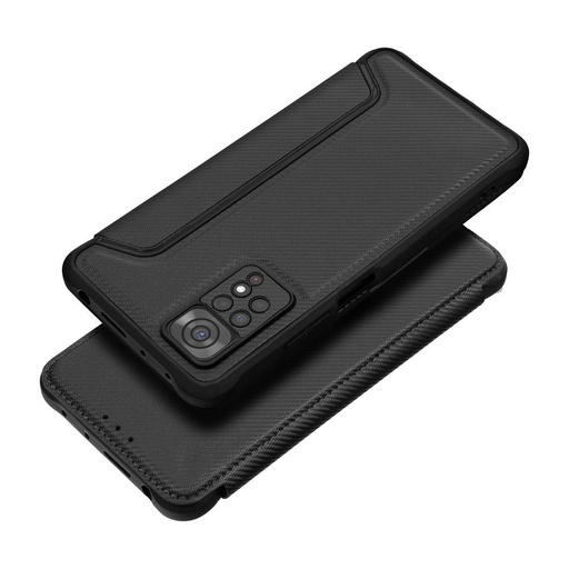 Xiaomi Redmi 10C Razor magnetický odolný proti nárazu knížkové pouzdro (Černá)