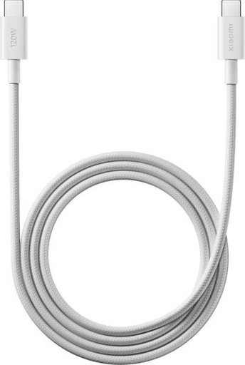 Xiaomi BHR087KGL pletený USB-C – USB-C kabel 6A (Bílá) - 1m