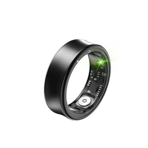 XO RS01 chytrý prsten (Černá) – 10-es velikost prstenu, vnitřní průměr 19,9 mm, titanová slitina