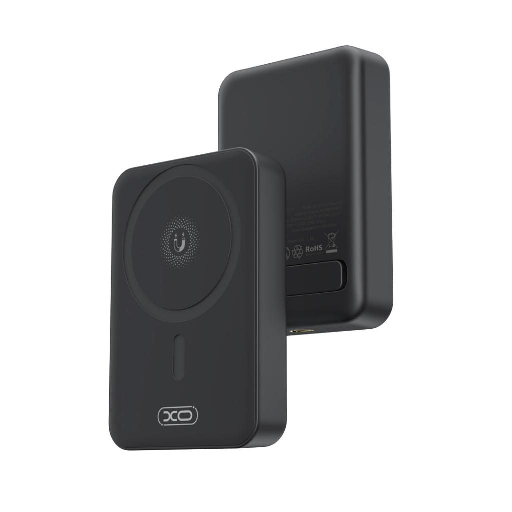 [6920680851461] XO PR231 power bank 10000 mAh (Black) – wireless fast charging 15W, PD 20W, támasztékos design