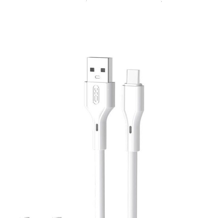 [6920680833436] XO NB230 USB-C data cable (White) – Rock Series, 2.4A