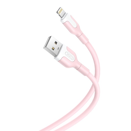 XO NB212 Lightning datový kabel (Růžová) – 2.1A