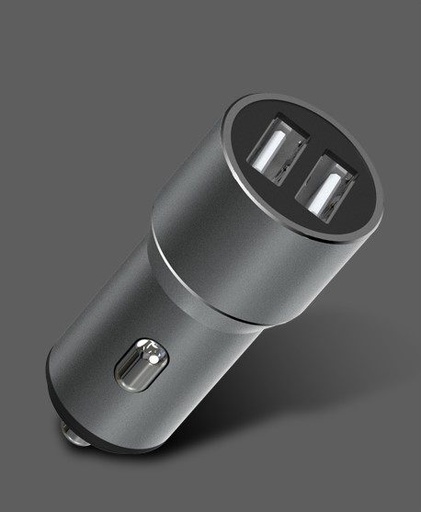 XO CC30 autní nabíječka (2xUSB port), šedá