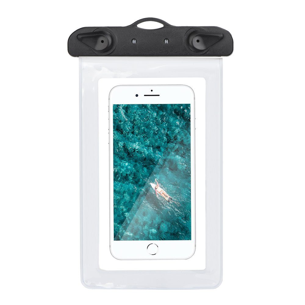 [5901737273970] Universal size 70x160mm plastic with clasp waterproof case (White)