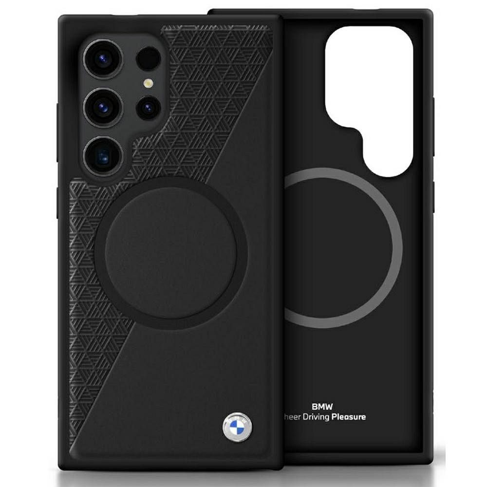 [BMHMS25L23RTPK] Samsung Galaxy S25 Ultra BMW Sign Leather MagSafe case (Black) - BMHMS25L23RTPK