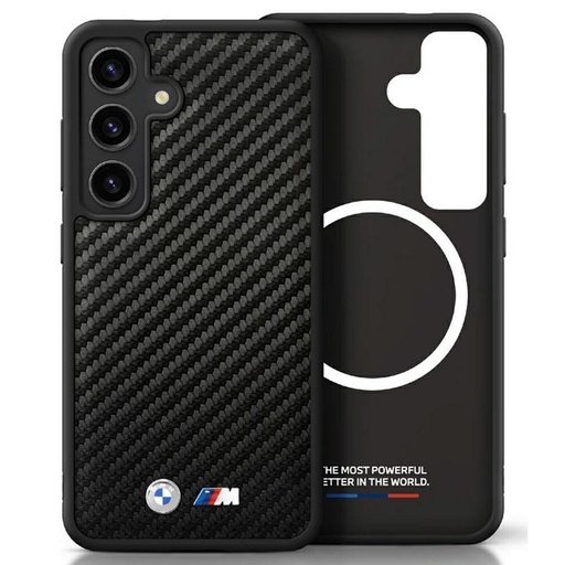 Samsung Galaxy S25 BMW PU Carbon MagSafe pouzdro (Černá) - BMHMS25S24PUCILK