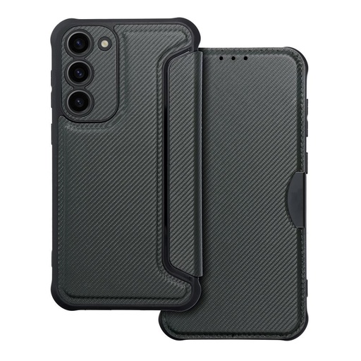 Samsung Galaxy S23 Plus Razor magnetický odolný proti nárazu knížkové pouzdro (Černá)