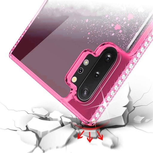 Apple iPhone 12/12 Pro diamond liquid zadní kryt (růžovo-modrá)