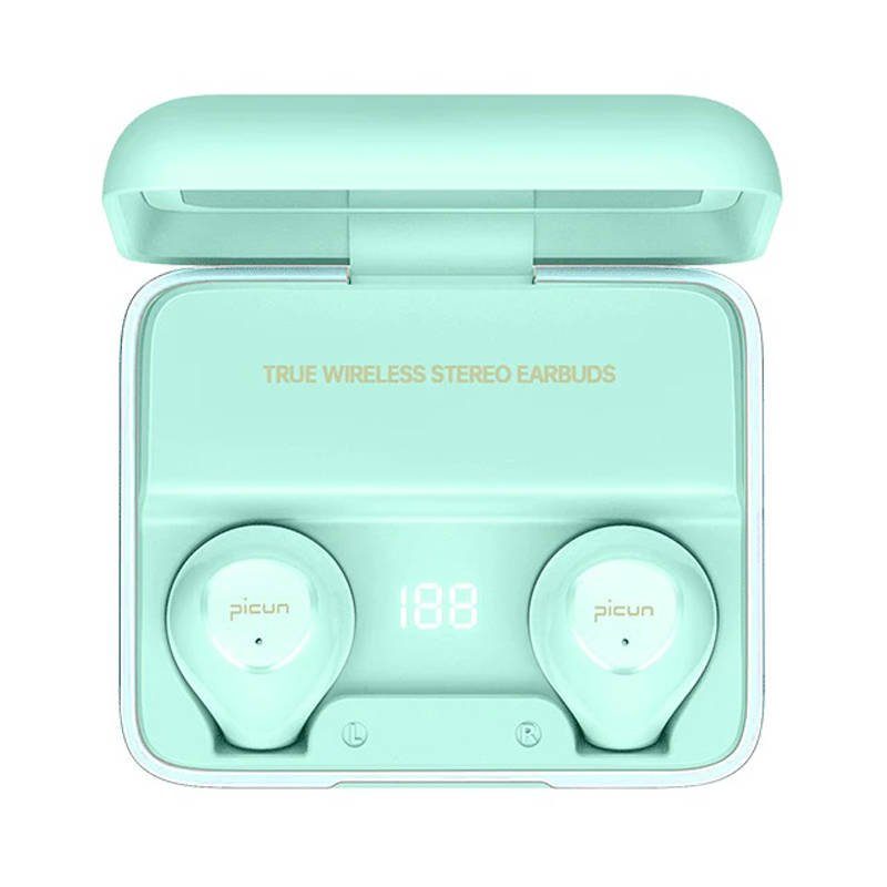 [5904161107897] Picun W13 wireless headset, BT 5.0, LED status indicator, mint