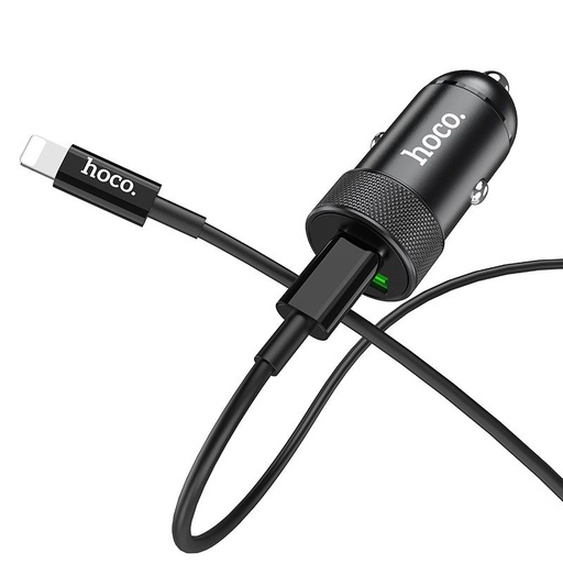 Hoco Z32A autní nabíječka (lightning kabel), QC 3.0, max. 18W, LED indikátor stavu, černá