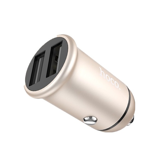Hoco Z30 autní nabíječka (2xUSB port), 5V 2,4A, zlatá