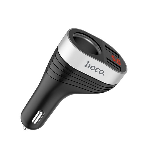Hoco Z29 autní nabíječka, zapalovač v autě aljzat, 5V 2,1A, 2 USB, černá
