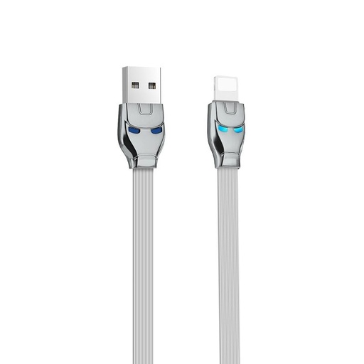 Hoco U14 lightning kabel, 2.4A, LED indikátor stavu, 1.2M, šedá
