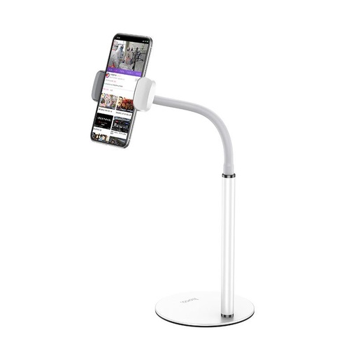 Hoco PH28 stolní telefonní a držák na tablet stojan, hliník slitina, 4.7"-10", bílá