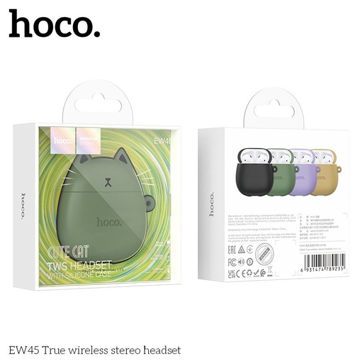 Hoco EW45 bezdrátový headset zelená