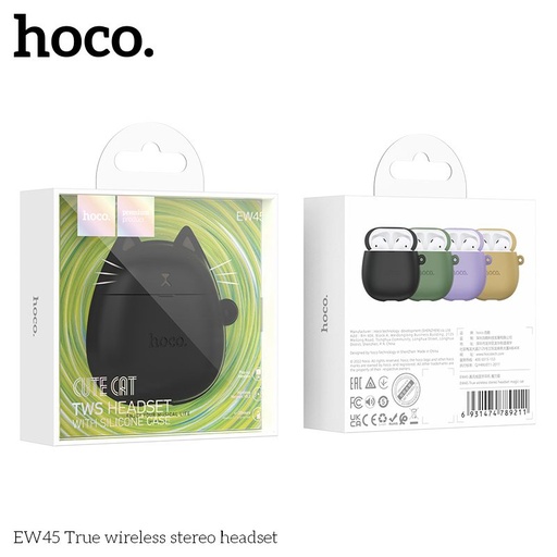 Hoco EW45 bezdrátový headset černá