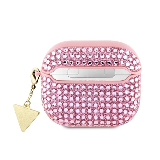 Guess Rhinestones Triangle Metal Logo pouzdro AirPods 3 (Růžová) - GUA3HDGTPP