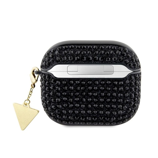 Guess Rhinestones Triangle Metal Logo pouzdro AirPods 3 (Černá) - GUA3HDGTPK